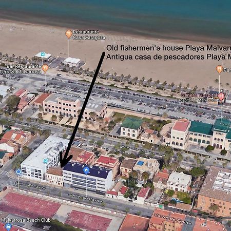 Old Fisherman'S House In Malvarrosa Beach Valence Extérieur photo
